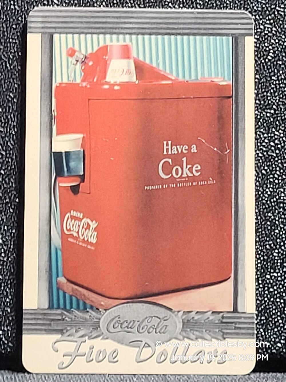 Coke 96 $5. Old Coke ice chest Coke 4 of 10 Phone Card