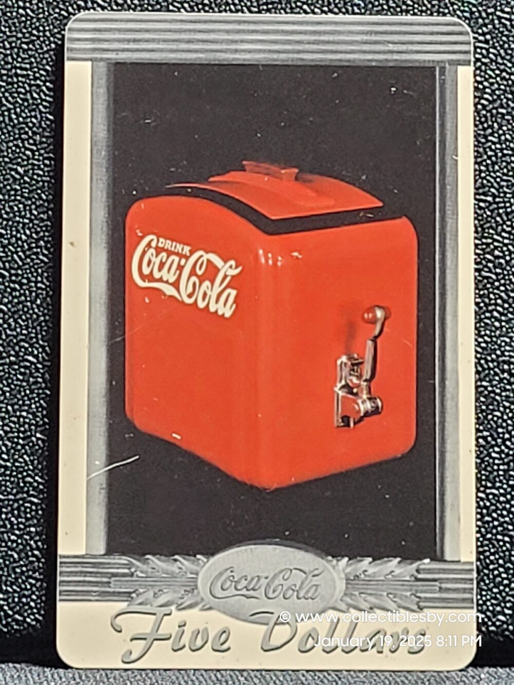 Vintage Coca-Cola cooler 1996 $5. 1 of 10 Phone Card