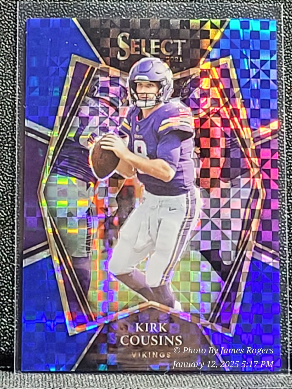 2021 Panini Select - Premier Level Blue Prizm 123 Kirk Cousins 94/149