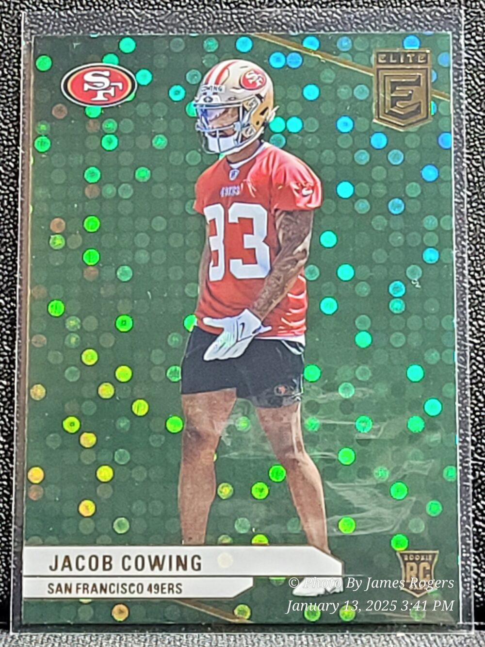 2024 Donruss Elite 128 Jacob Cowing Green Disco RC Rookie 49ers