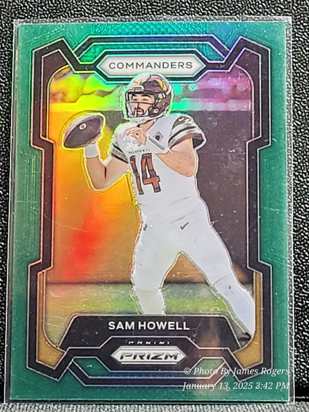 Sam Howell 2023 Prizm 300 Green Prizm Washington Commanders QB