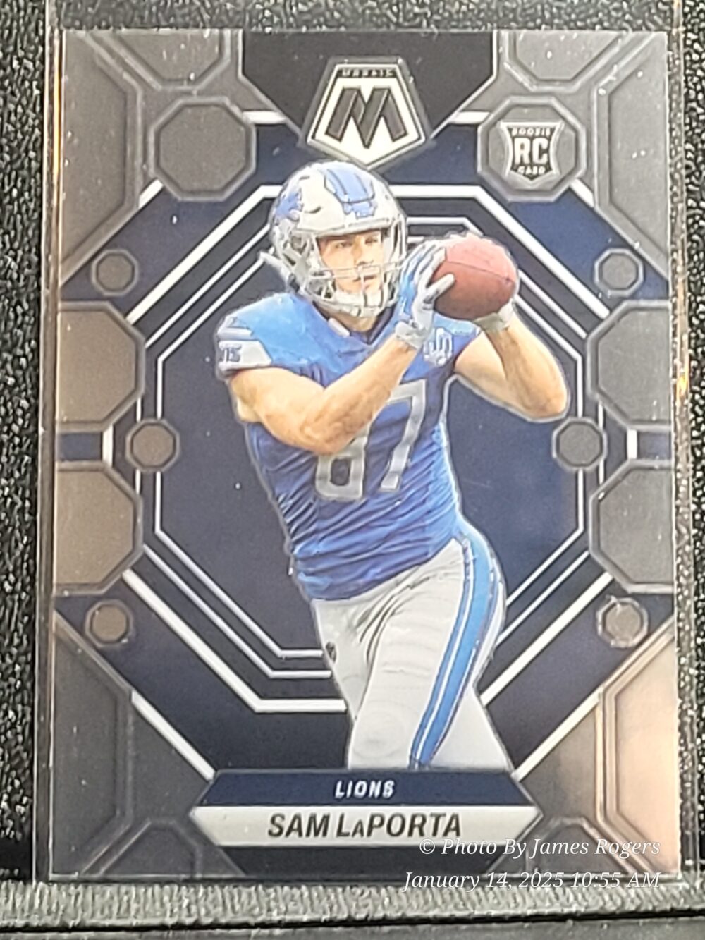 2023 Panini Mosaic Sam LaPorta Silver Prizm RC 360 Detroit Lions NFL