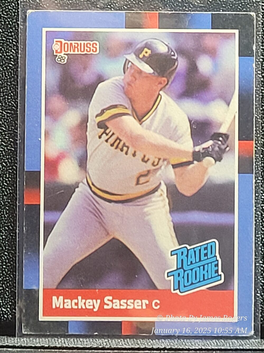 1988 Mackey Sasser Donruss Rated Rookie 28 Baseball Card