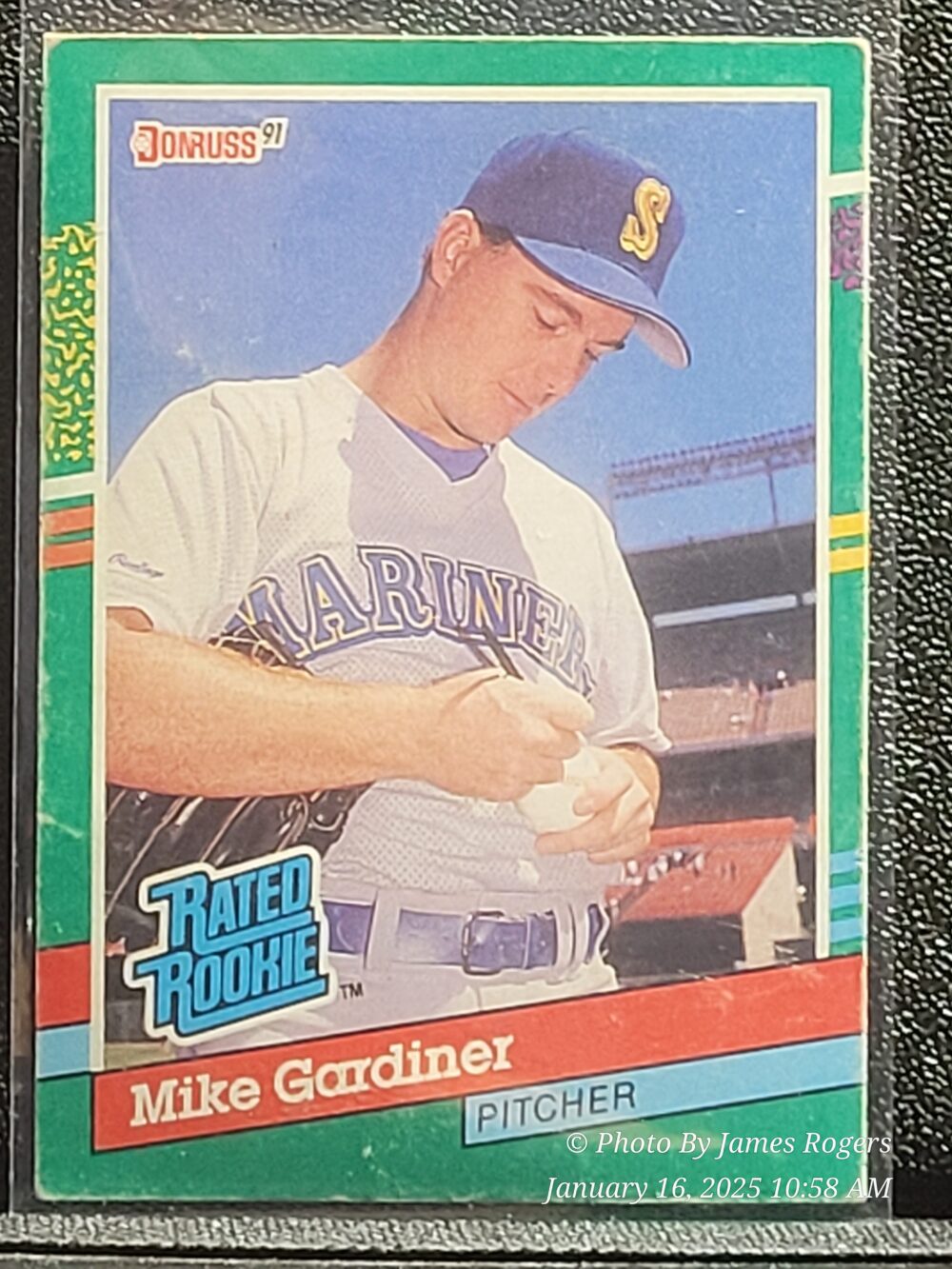 Mike Gardiner - Rated Rookie - 1991 Donruss 417 - Seattle Mariners