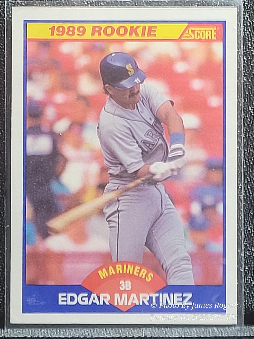 1989 Score Baseball 637 Edgar Martinez HOF Rookie Card Excellent Condition