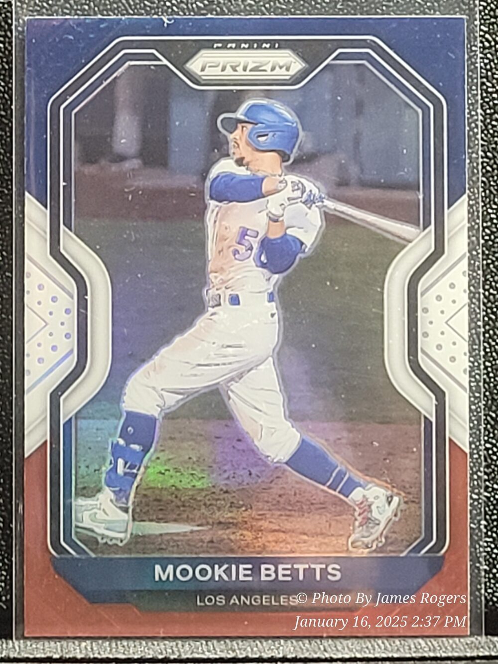 2021 PANINI PRIZM BASEBALL RED/WHITE/BLUE 244 MOOKIE BETTS DODGERS