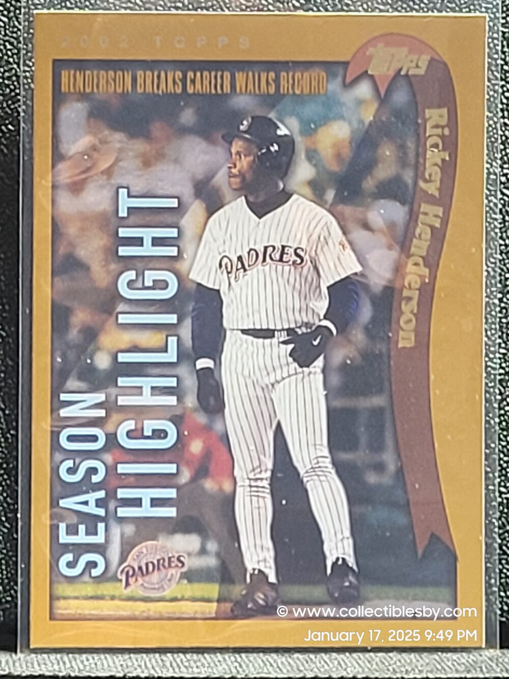 2002 Topps - Season Highlights 333 Rickey Henderson