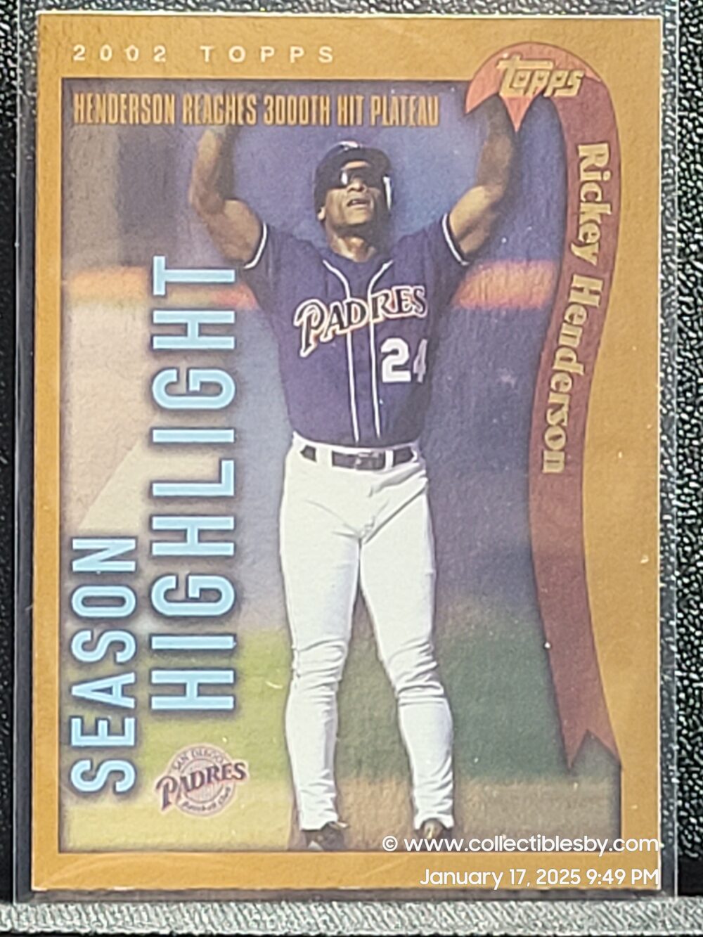 2002 Topps - Season Highlights 335 Rickey Henderson