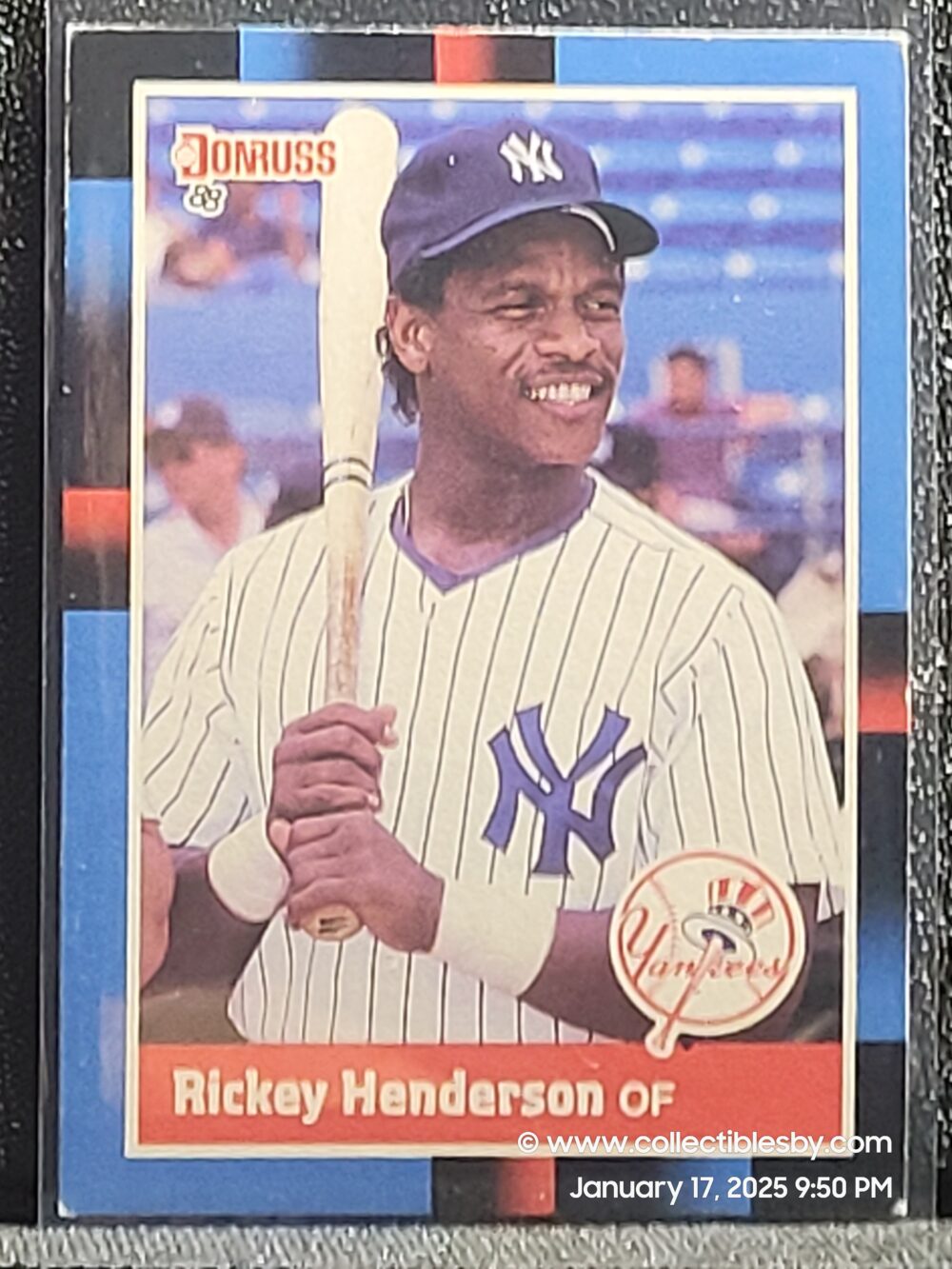 RICKEY HENDERSON 1988 Donruss New York Yankees Card 277 HOF