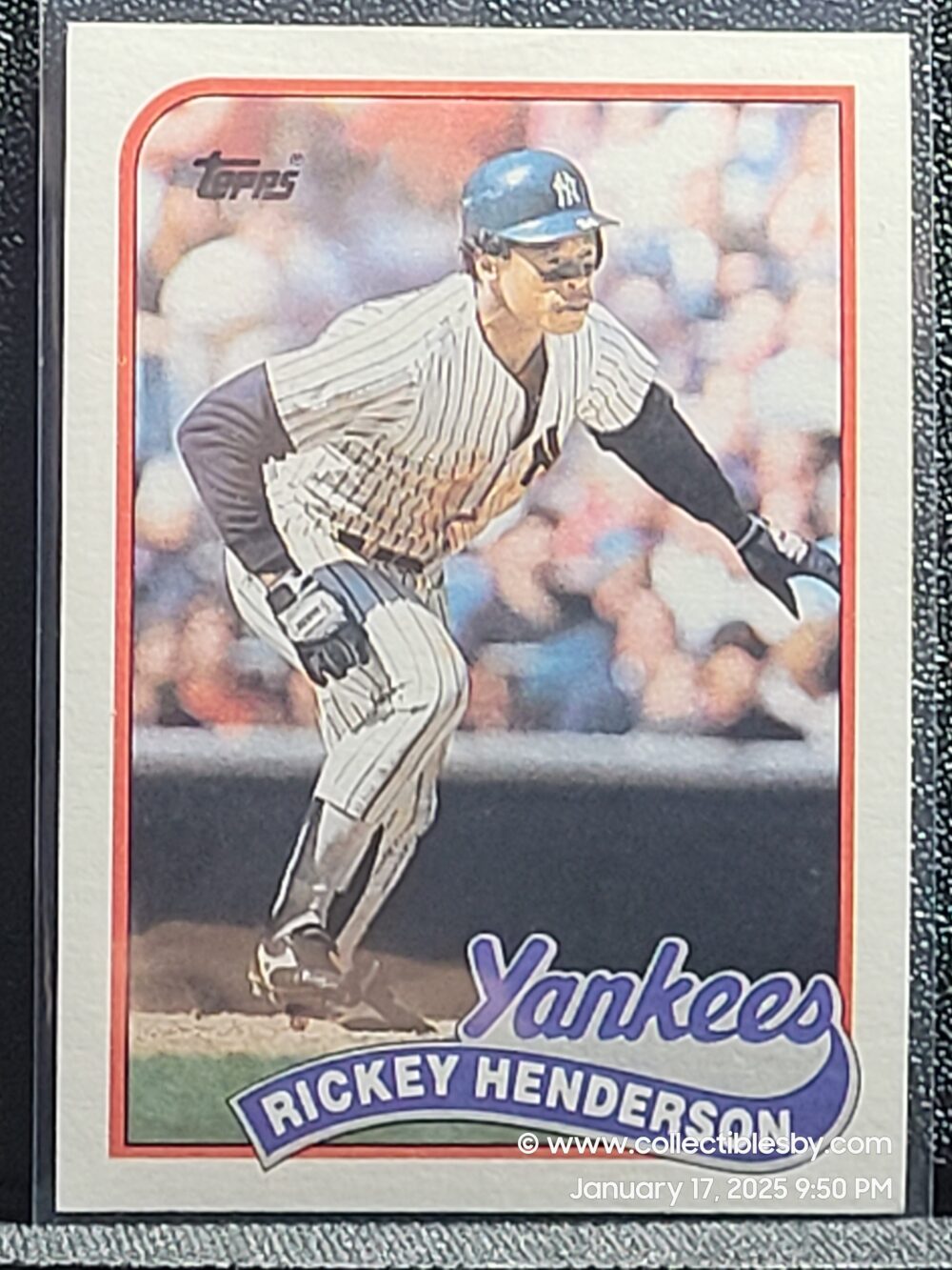 1989 Topps Baseball Rickey Henderson 380 New York Yankees HOF