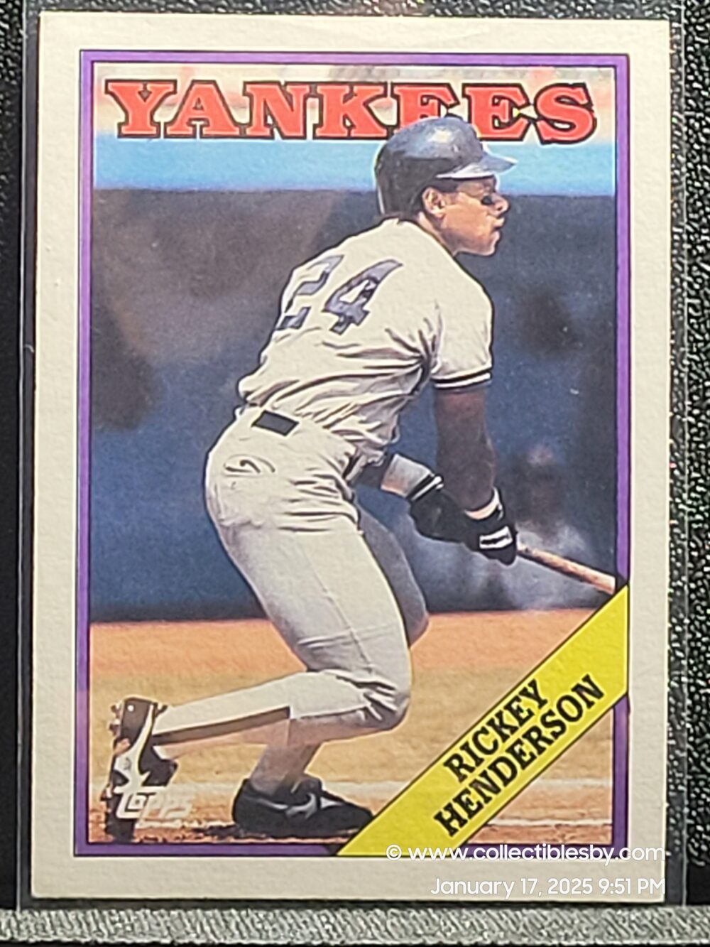 1988 Topps Rickey Henderson 60 New York Yankees