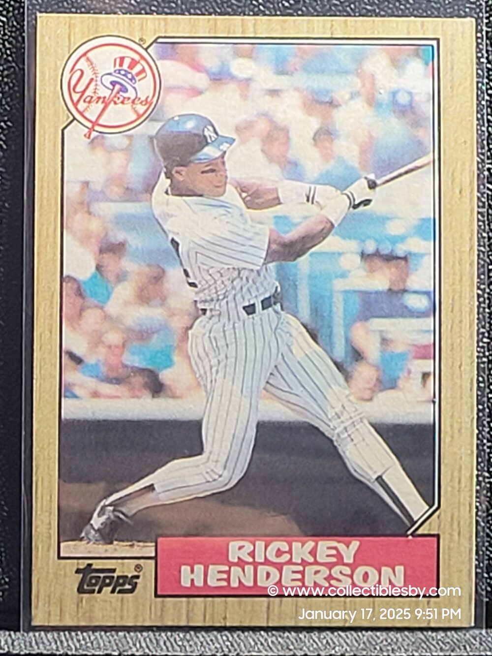 1987 Topps Rickey Henderson 735 - New York Yankees