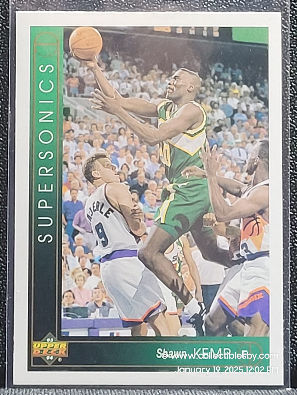 Shawn Kemp 1993-94 Upper Deck Card 305 Seattle Supersonics NBA Basketball