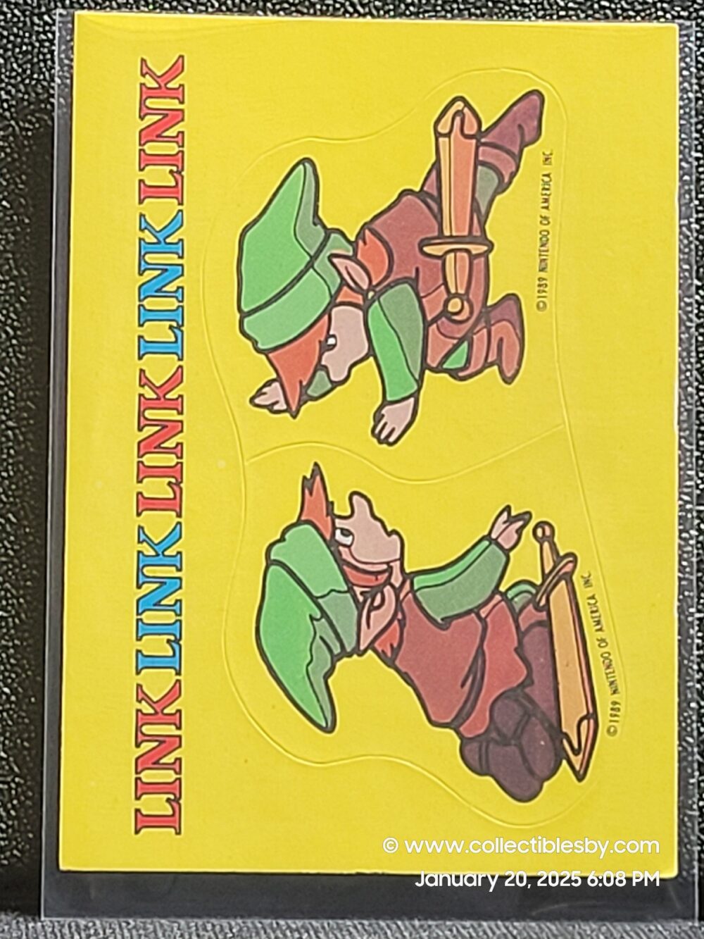 Vintage 1989 Topps Nintendo Top Secret Tips Sticker Card 5 The Legend of Zelda