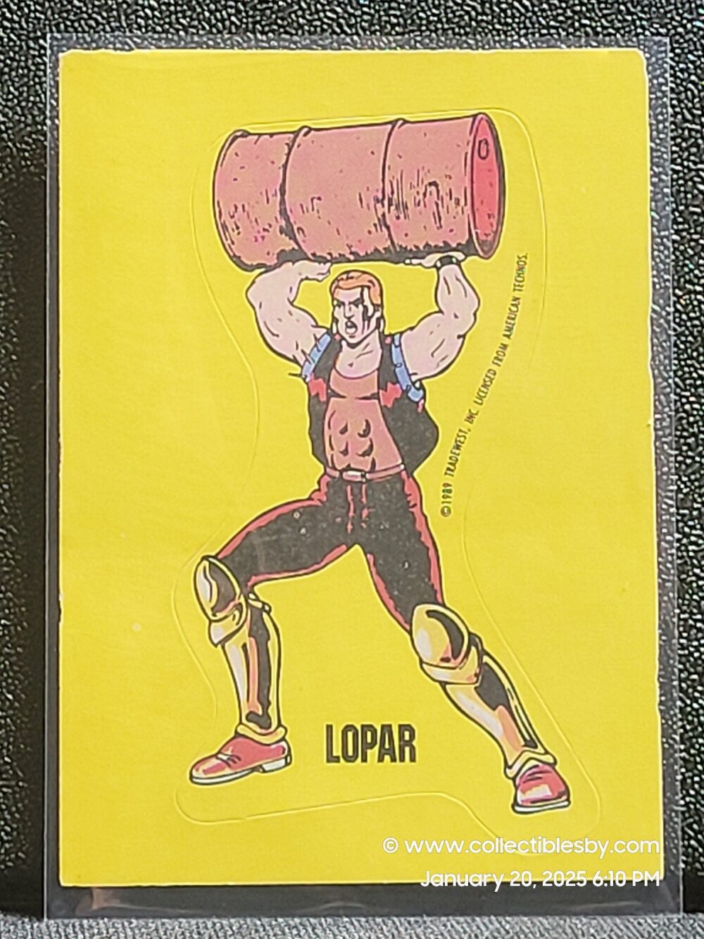 1989 Topps Nintendo Game Sticker Card 14 Lopar Double Dragon